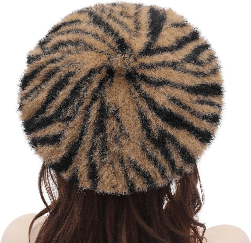 ZLYC French Beret Hat Fashion Print Lightweight Winter Warm Artist Hat for Women - Image 3